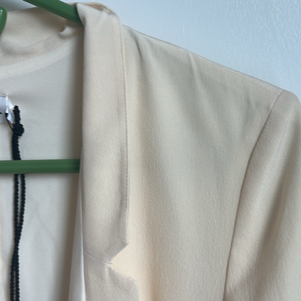 Cream silk blazer